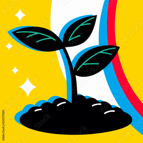 Growing Plant Seedling, New Life, Spring Growth