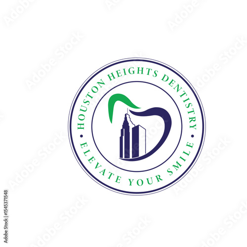 city dentist logo design, city dentistry logo, houston heights logo