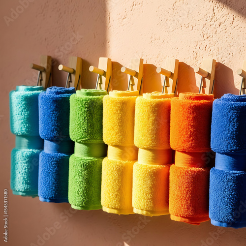 Colorful Hanging Towels