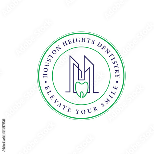 city dentist logo design, city dentistry logo, houston heights logo