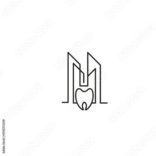 city dentist logo design, city dentistry logo, houston heights logo
