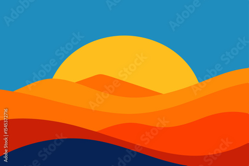 sunset in the mountains