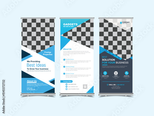 Creative business, corporate, health, education, university, school, fitness  roll up banner design vector file