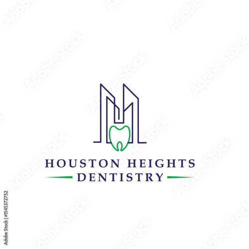 city dentist logo design, city dentistry logo, houston heights logo