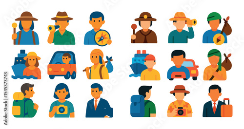 Colorful Traveler Icons