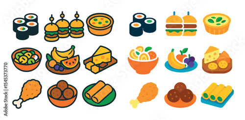 Colorful Buffet Icons