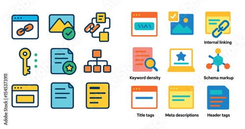 Colorful SEO Icon Grid