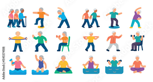 Senior Fitness Icons