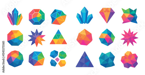 Colorful Geometric Icon Grid