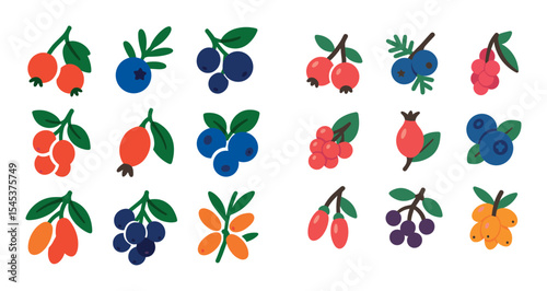 Medicinal Berries Icons