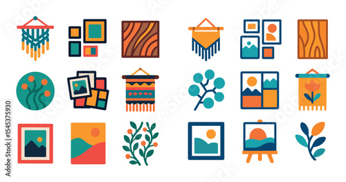 Colorful Wall Art Icons