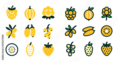 Colorful Berry Icons