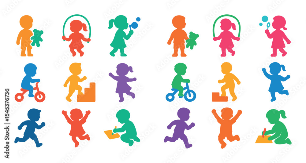 Naklejka premium Kids Activity Icons