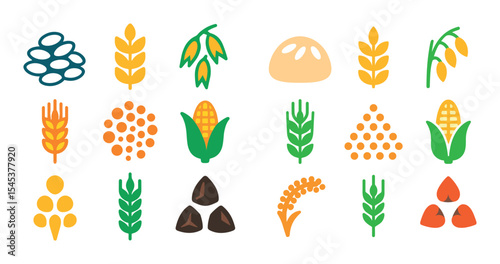 Colorful Grain Icons