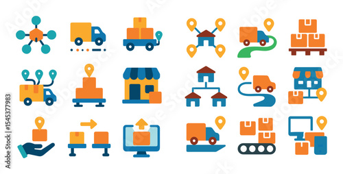 Distribution Strategy Icons