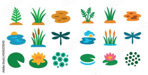 Spring Wetland Icons