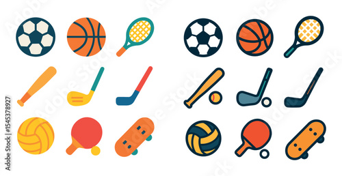 Colorful Sports Icons Grid