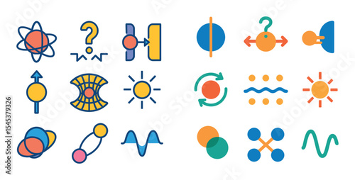 Quantum Physics Icon Set