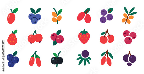 Tropical Berry Icons