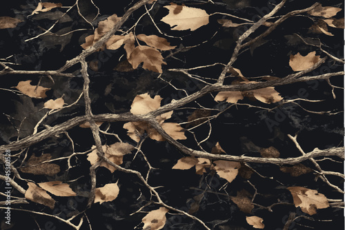 Real Tree Camouflage for hunting shirt. Forest real tree hunting camouflage seamless pattern design for military and hunting uniform. Hunting camouflage
