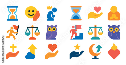 Virtues Icon Set