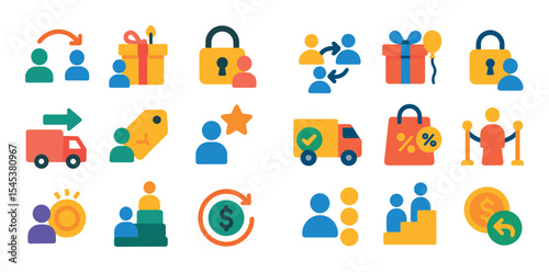 Colorful Loyalty Icons