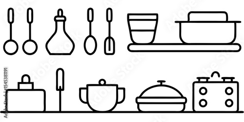Minimal Kitchen Icons – Perfect for Apps, Menus & Infographics”