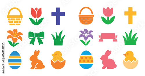 Easter Icon Set