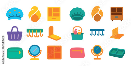 Grooming Accessories Icons