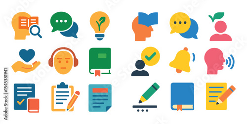 Colorful Language Icons