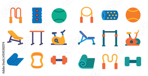 Colorful Fitness Icons