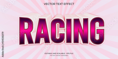 Racing Speed Text Effect Red Background Editable Bold Style