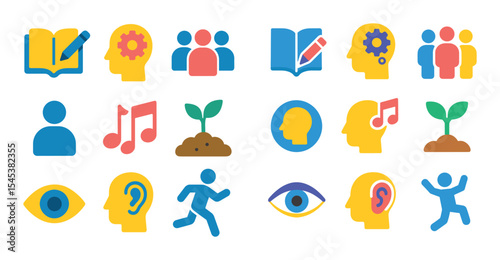 Nine Learning Styles Icons