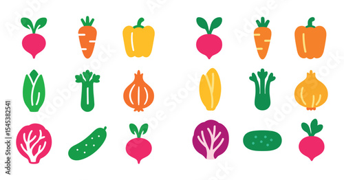 Colorful Salad Icons