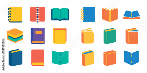 Colorful Bookbinding Icons
