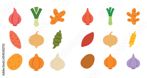 Colorful Tuber Icons