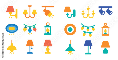 Colorful Lighting Icons