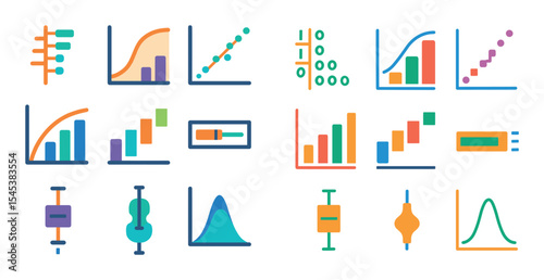 Colorful Statistical Icons