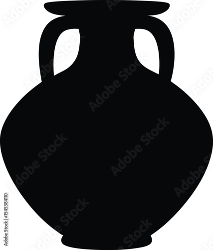 Arabic vase silhouette vector, vase icon vector illustration