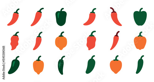 Colorful Pepper Icons