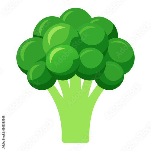 Isolated fresh green broccoli vegetable nutrition healthy eating vegetarian diet image design