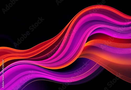 Abstract wavy lines, dynamic curves, modern art background, vibrant, design