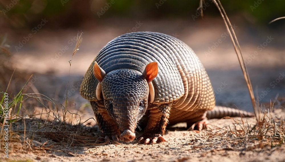 Obraz premium nine banded armadillo animal wildlife photo