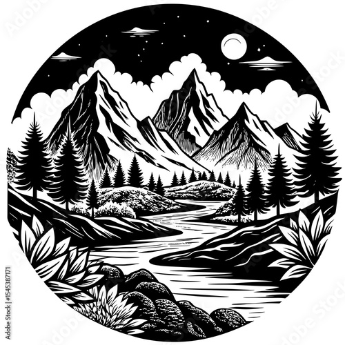 vector illustration of a tropical island