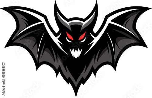 Modern Bat Logo – Abstract Night Animal Icon for Company Branding