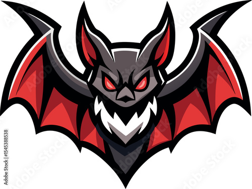 Modern Bat Logo – Abstract Night Animal Icon for Company Branding