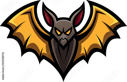 Modern Bat Logo – Abstract Night Animal Icon for Company Branding