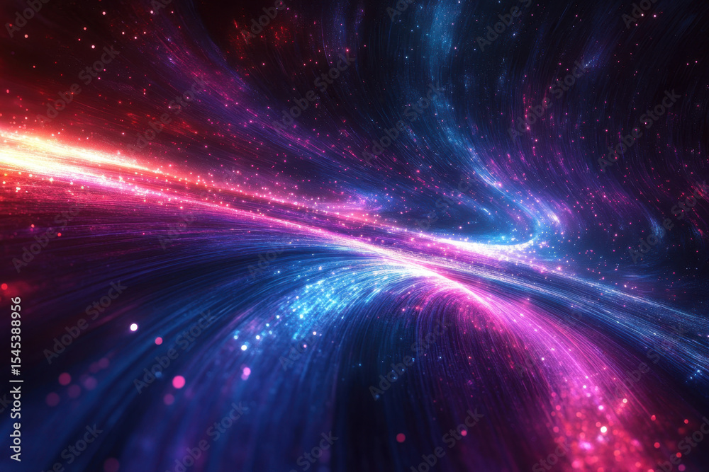 Obraz premium Colorful space background with stars and nebulas, creating a mesmerizing celestial vista.