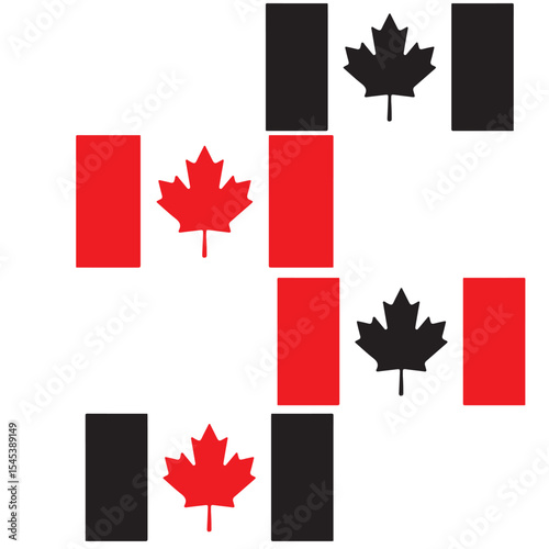 canadian flag set, canadian maple leaves, leaf, maple, autumn, canada, flag, 