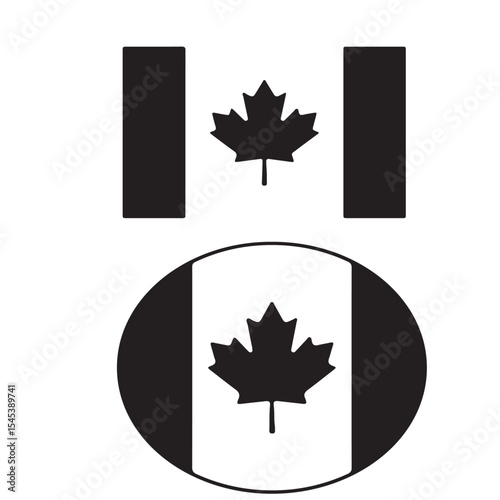 canadian flag set, canadian maple leaves, leaf, maple, autumn, canada, flag, vector, star, illustration, icon, design, symbol, set
